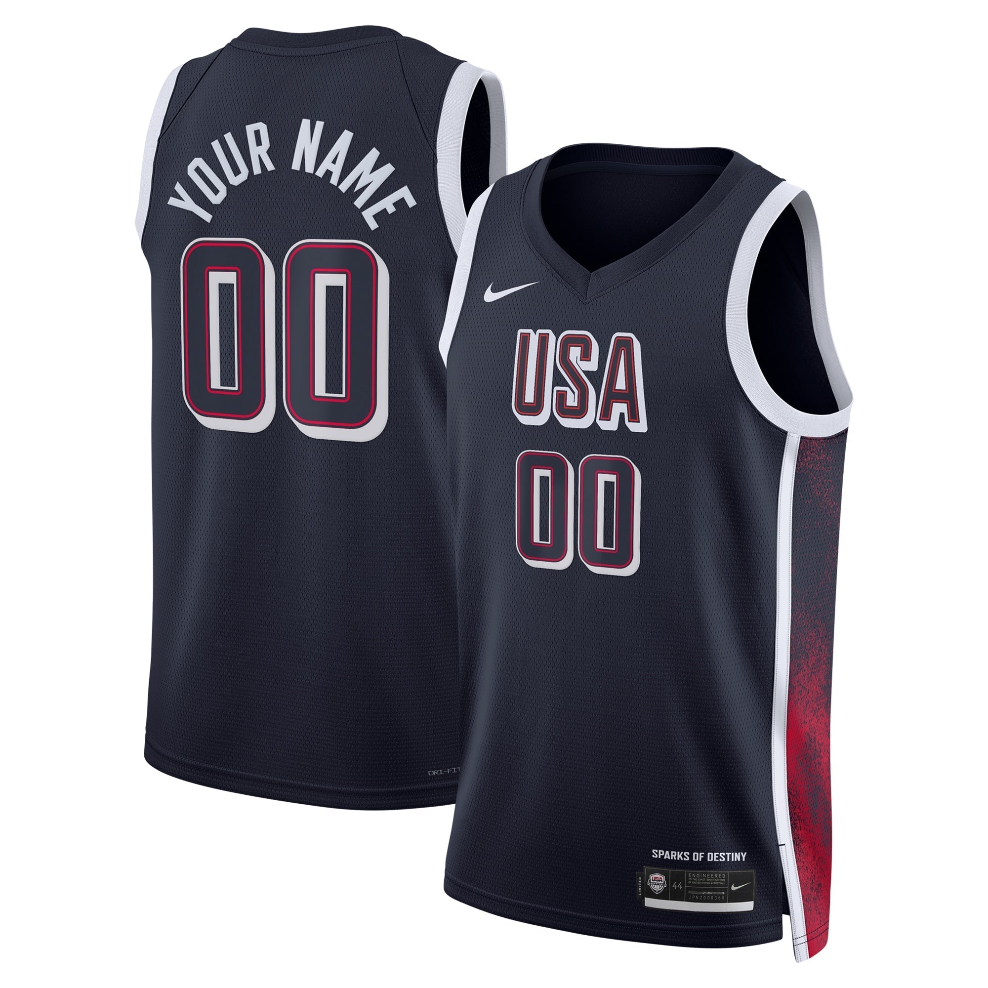 USA Basketball Unisex 2024 Swingman customized Shirt - Navy