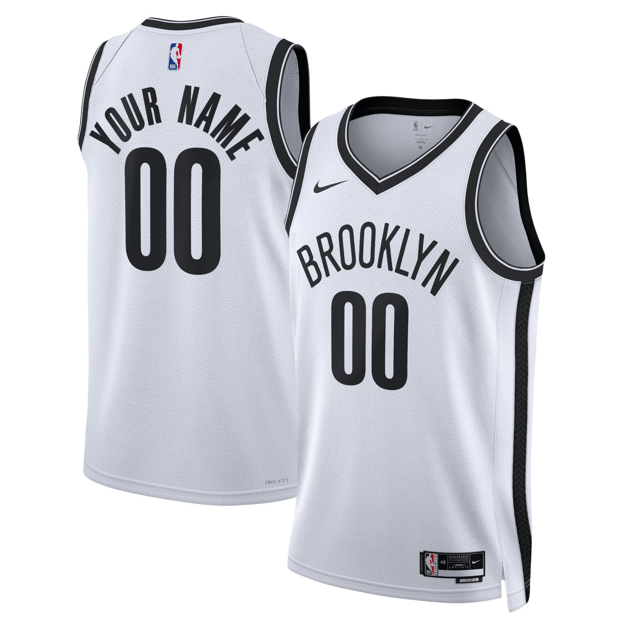 Brooklyn Nets Unisex Swingman customized Shirt White - Association Edition