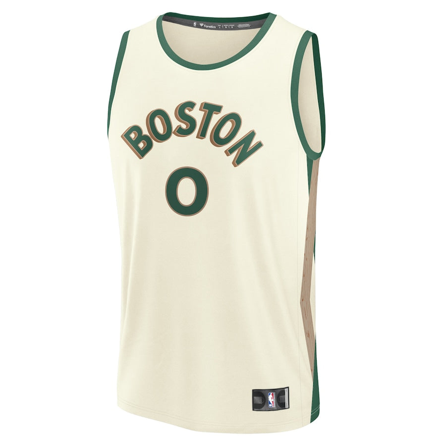 Jayson Tatum Boston Celtics Fanatics Branded 2023/24 Fast Break Shirt - White - City Edition