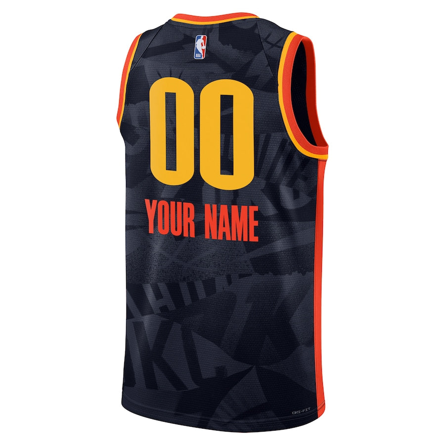 Oklahoma City Thunder  Unisex 2023/24 customized Swingman Shirt - Navy - City Edition