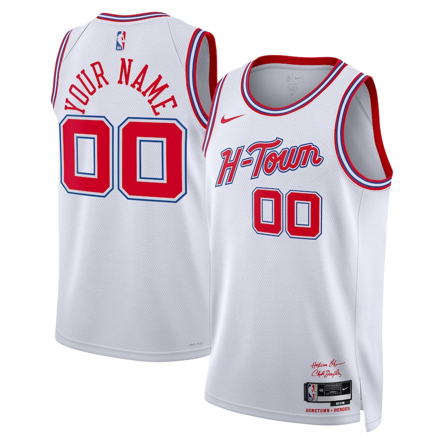 Houston Rockets  Unisex 2023/24 customized Swingman Shirt - White - City Edition
