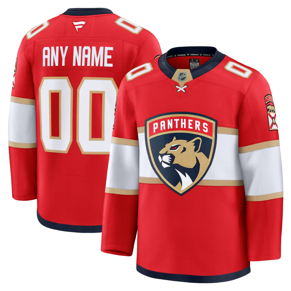 Hygo Shirts Florida Panthers Fanatics Home Premium Custom Jersey Red