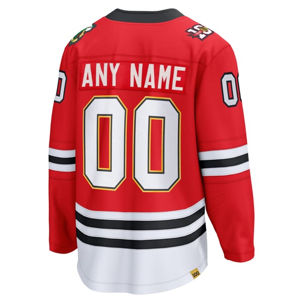Hygo Shirts Chicago Blackhawks Fanatics Centennial Jersey Red