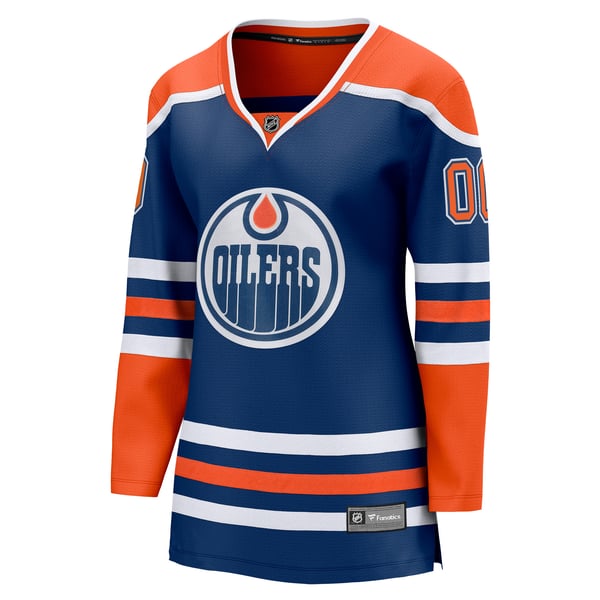 Hygo Shirts Fanatics Women's Edmonton Oilers Home Breakaway Custom Jersey