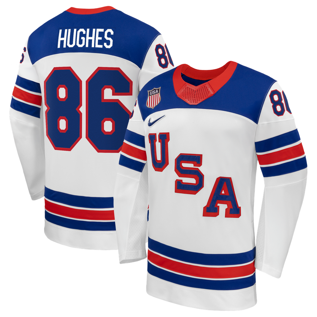 Hygo Shirts Nike US Hockey Jack Hughes 2026 Away Replica Jersey