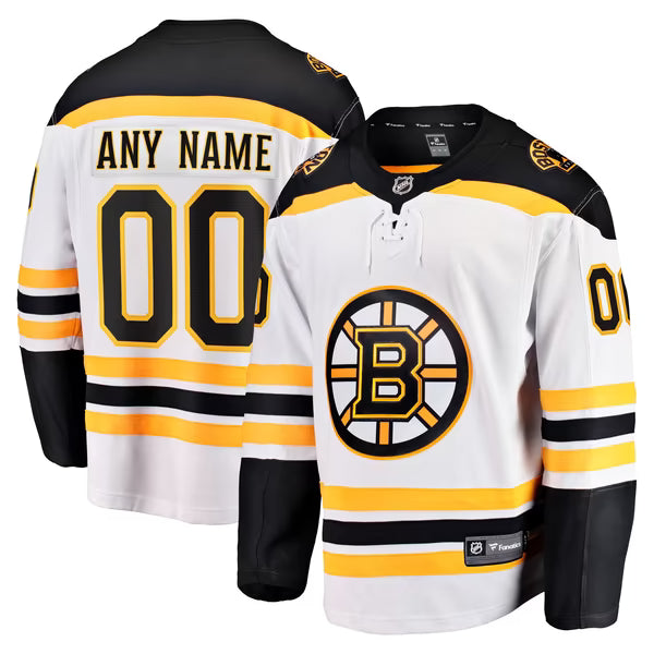 Hygo Shirts Boston Bruins Fanatics Away Breakaway Custom Jersey