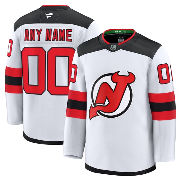 Hygo Shirts New Jersey Devils Fanatics Away Premium Custom Jersey White