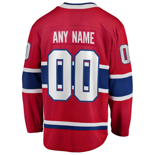 Hygo Shirts Montreal Canadiens Fanatics Home Breakaway Custom Jersey Red