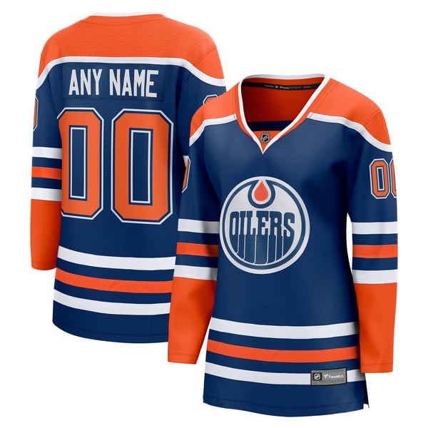 Hygo Shirts Fanatics Women's Edmonton Oilers Home Breakaway Custom Jersey