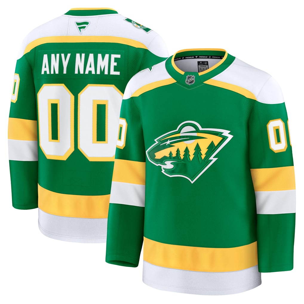 Hygo Shirts Fanatics Minnesota Wild Alternate Premium Custom Jersey - Green