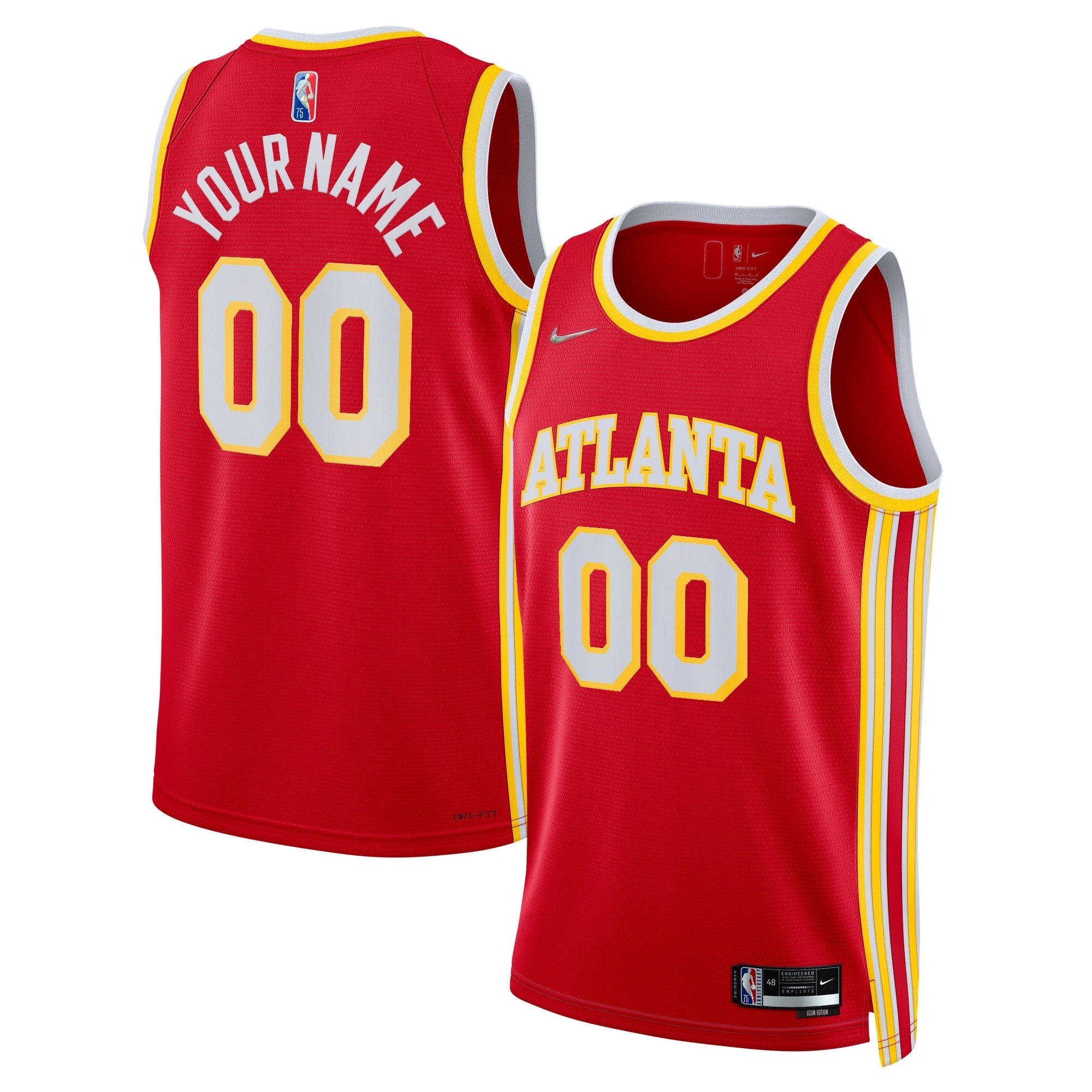 Atlanta Hawks  2021/22 Diamond Swingman customized Shirt - Icon Edition - Red
