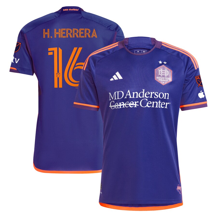 Héctor Herrera Houston Dynamo FC  2024 Still Holdin' Authentic Player Soccer Shirt – Purple