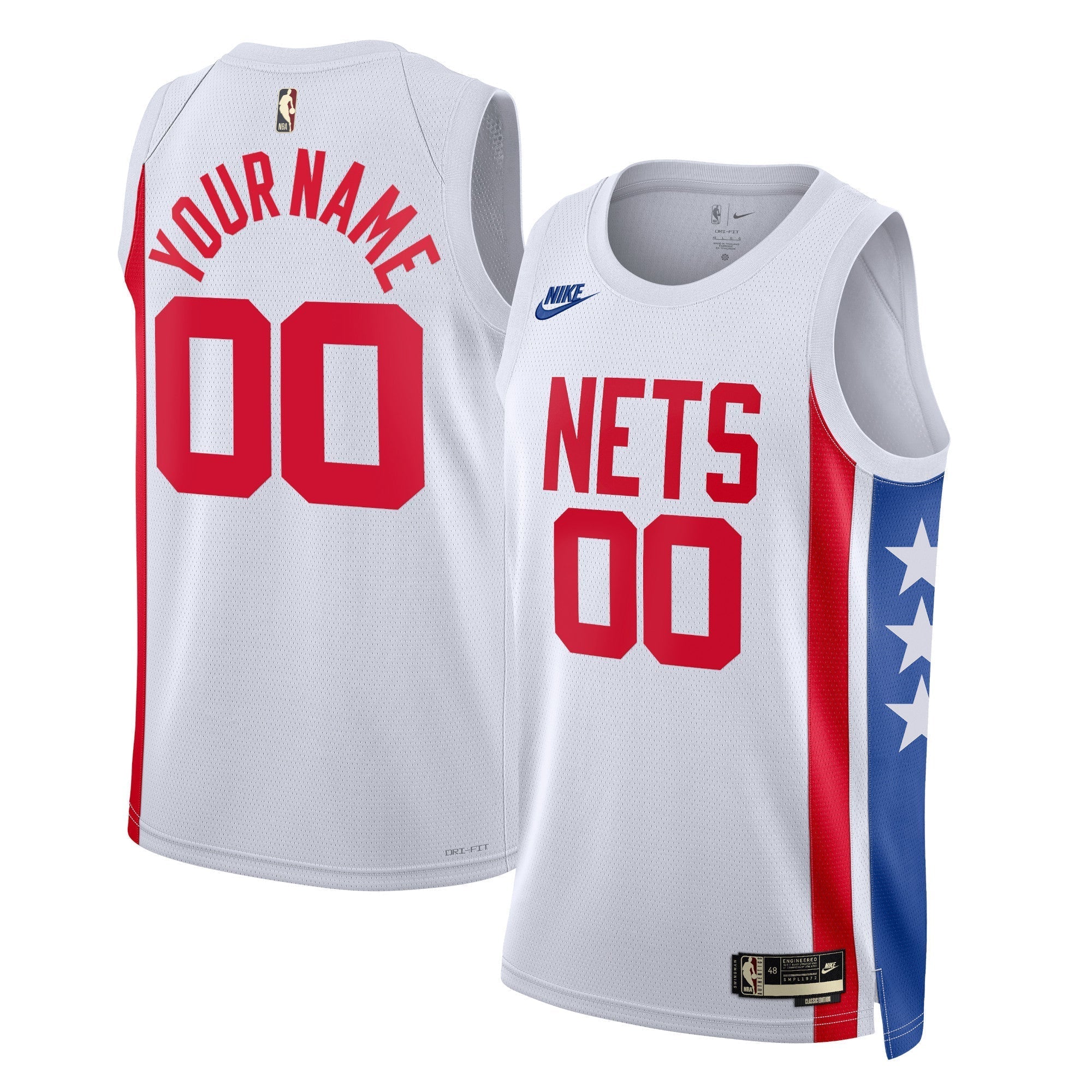 Brooklyn Nets  Unisex 2022/23 customized Swingman Shirt - Classic Edition - White