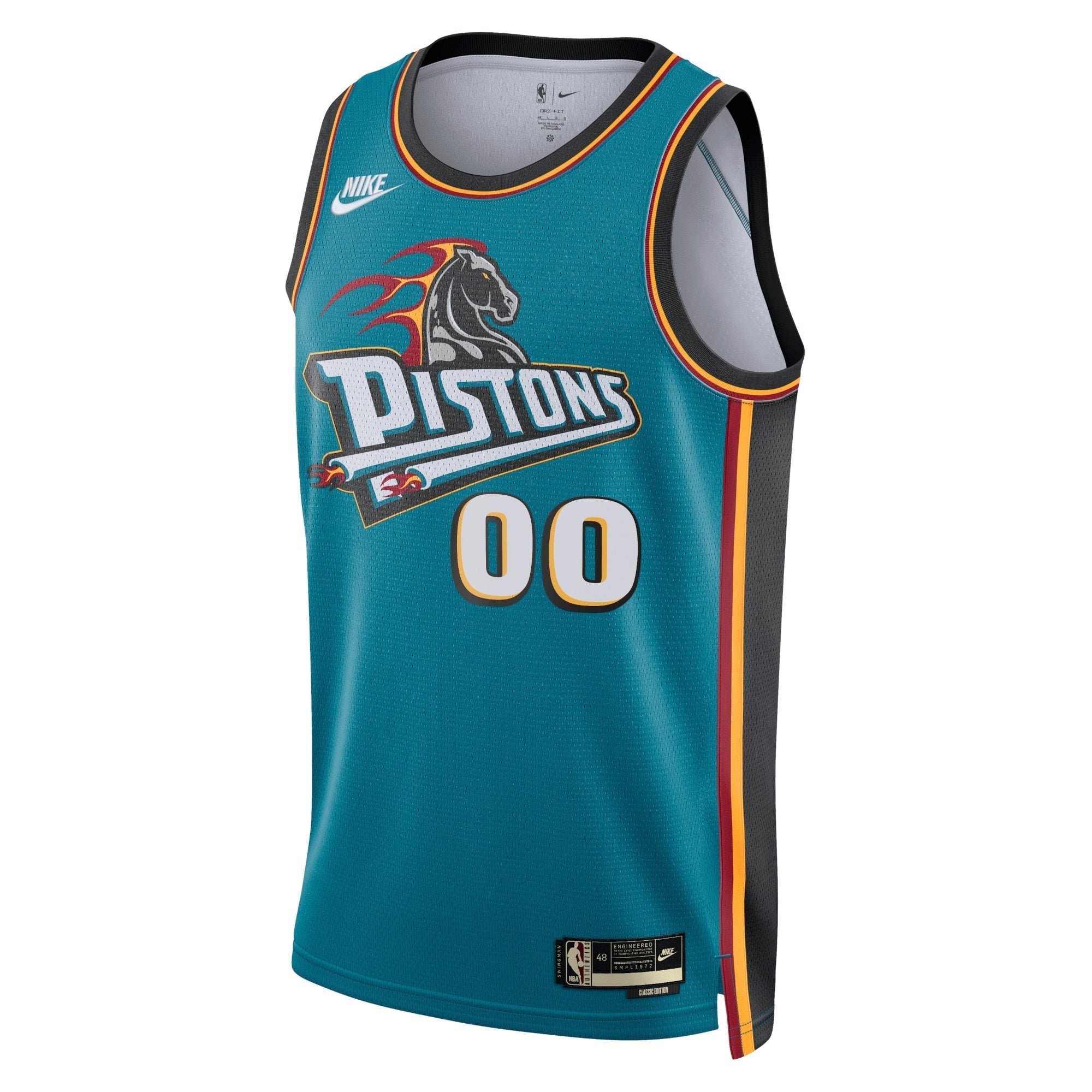 Detroit Pistons  Unisex 2022/23 customized Swingman Shirt - Classic Edition - Teal
