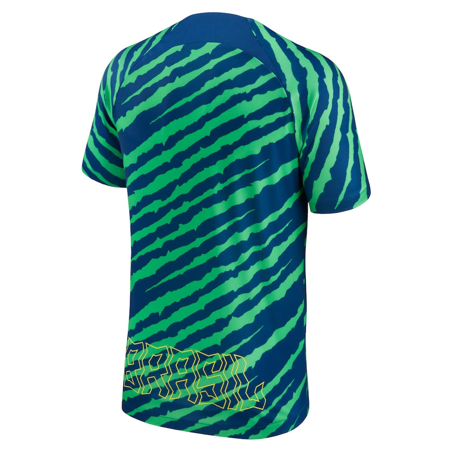 Brazil National Team 2022/2023 Pre-Match Top - Blue/Green