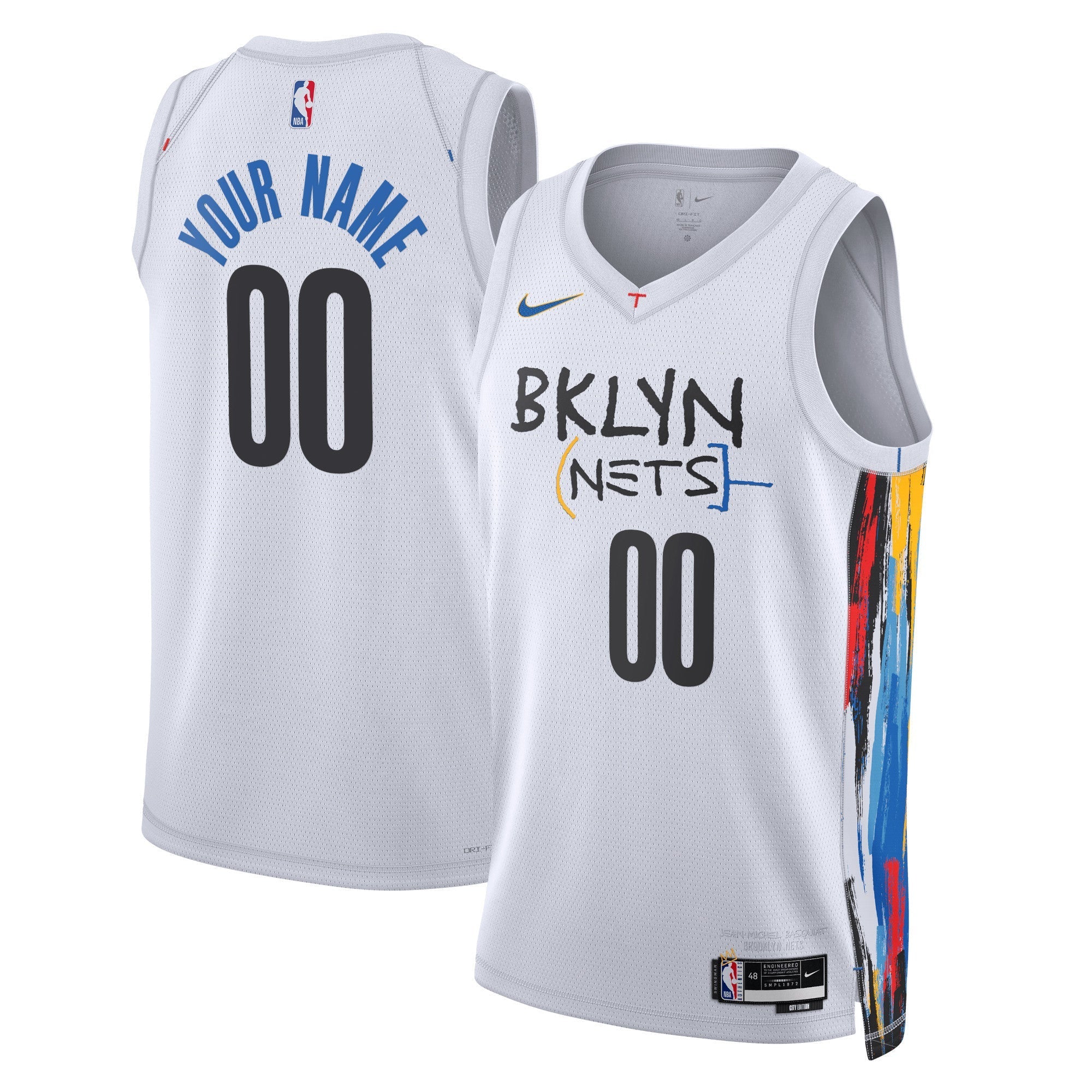 Brooklyn Nets  Unisex 2022/23 Swingman customized Shirt - City Edition - White