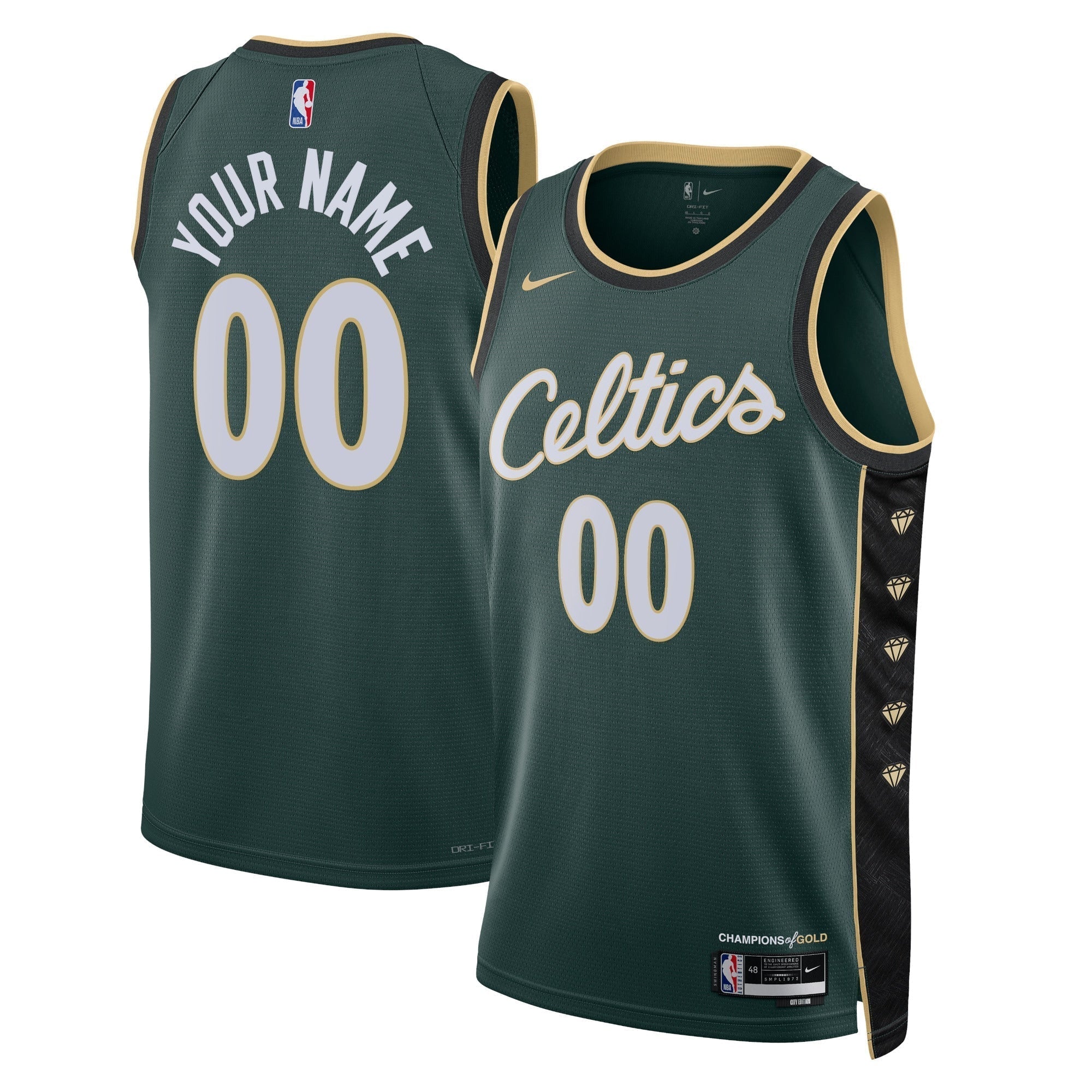 Boston Celtics  Unisex 2022/23 Swingman customized Shirt - City Edition - Kelly Green