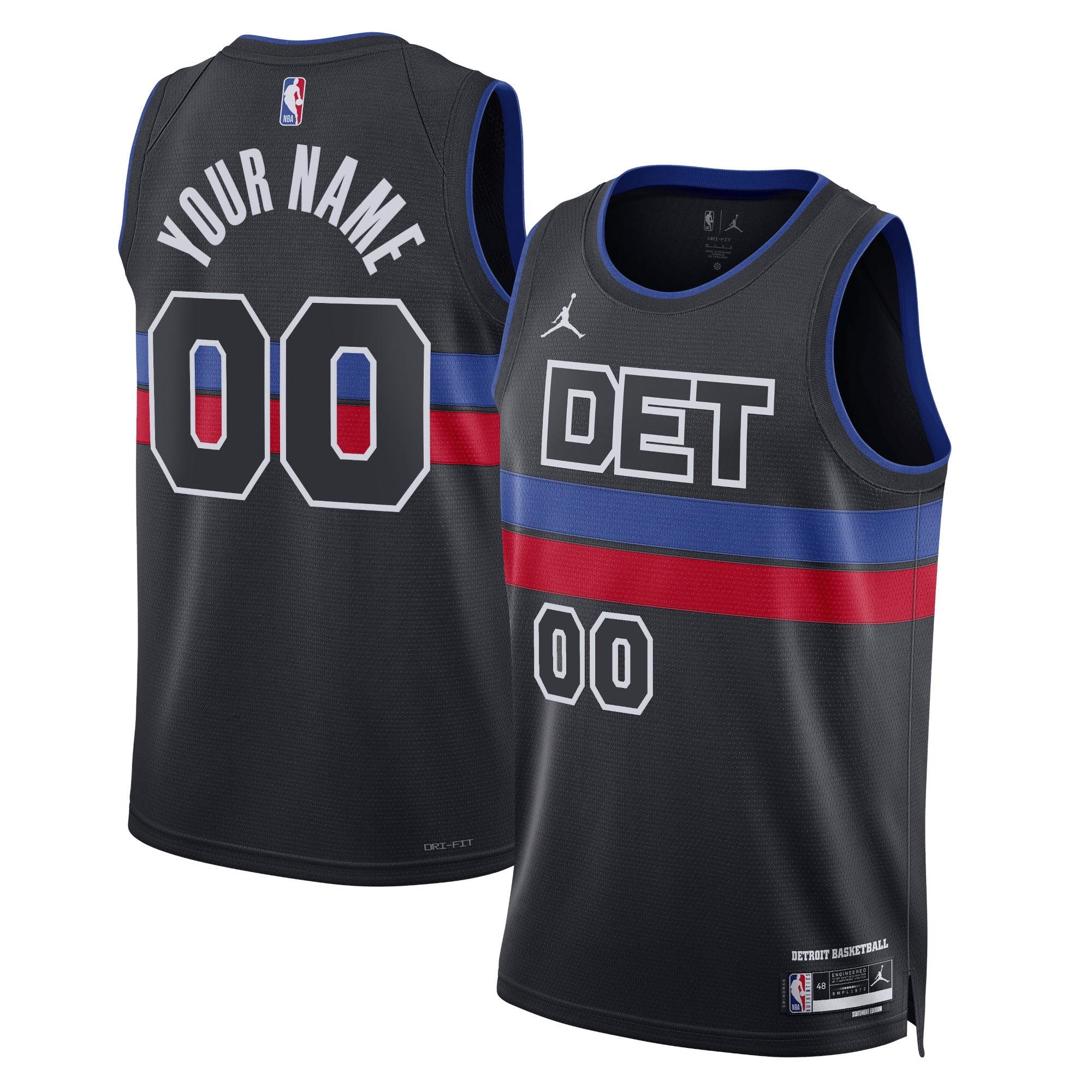 Detroit Pistons Jordan Brand Unisex 2022/23 Swingman customized Shirt - Statement Edition - Blue