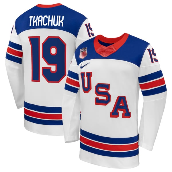 Hygo Shirts Matthew Tkachuk Nike US Hockey 2026 Away Jersey