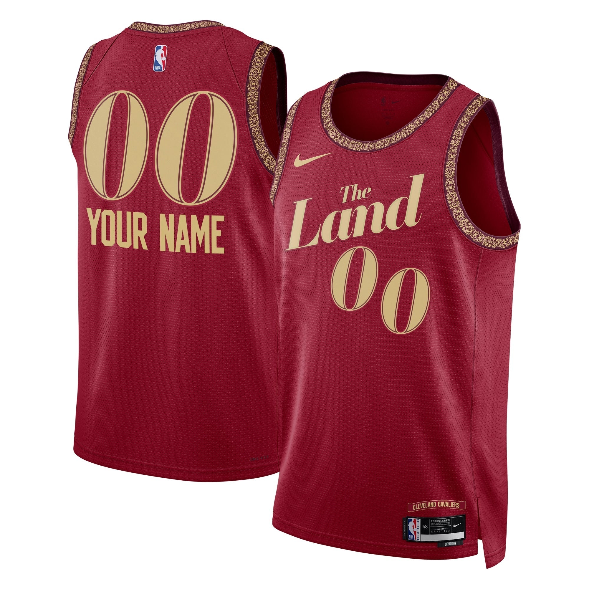 Cleveland Cavaliers  Unisex 2023/24 customized Swingman Shirt - Wine - City Edition
