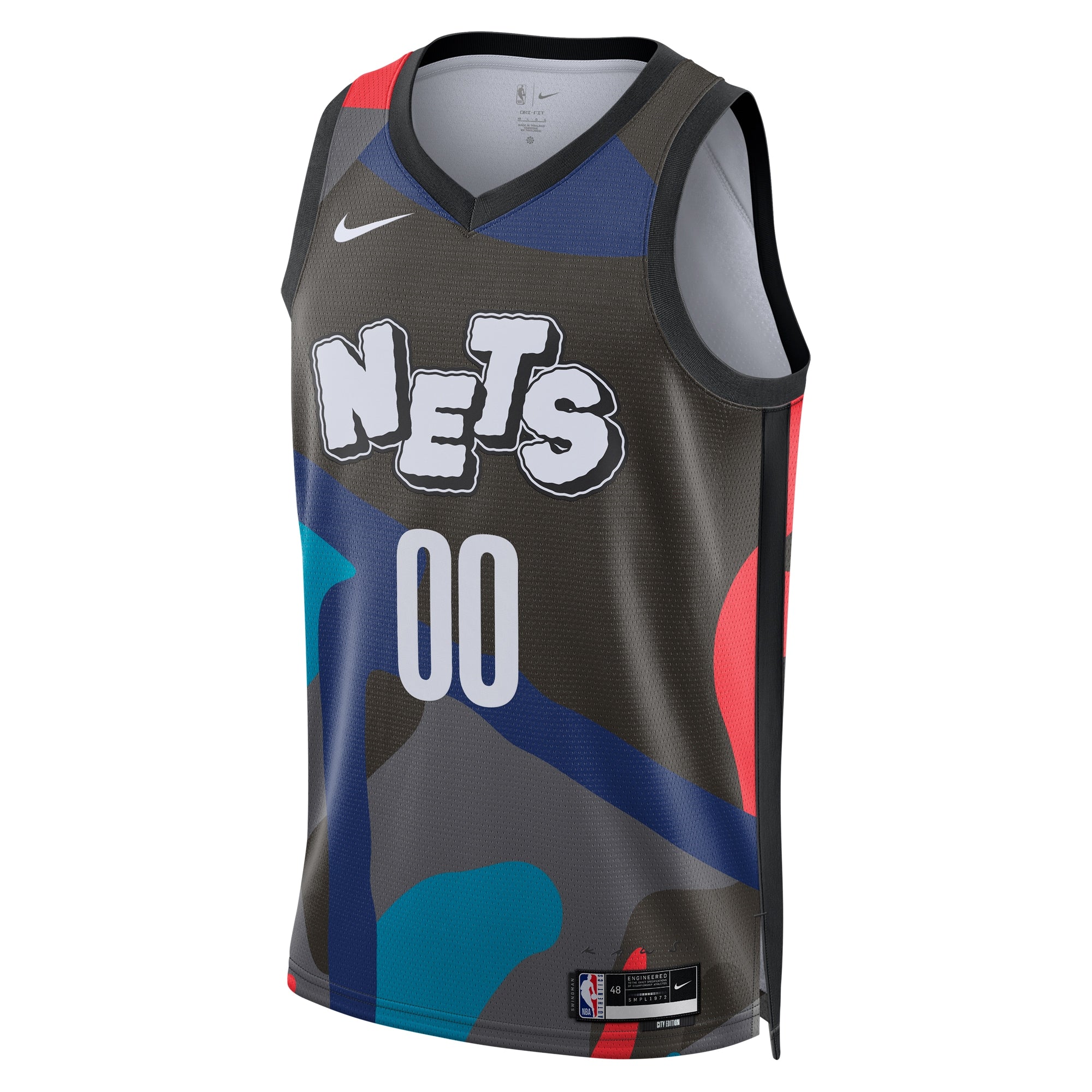 Brooklyn Nets  Unisex 2023/24 customized Swingman Shirt - Black - City Edition