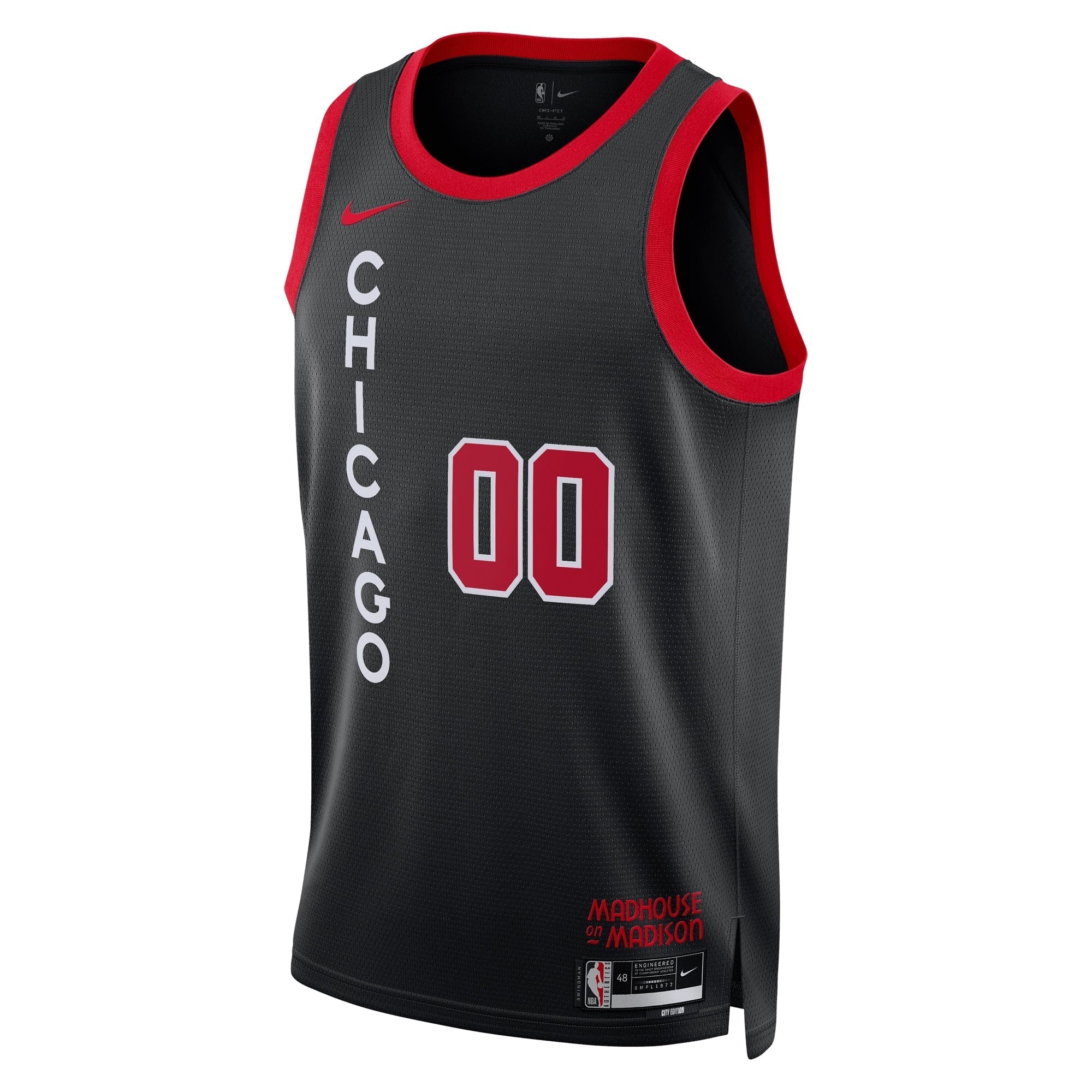 Chicago Bulls  Unisex 2023/24 customized Swingman Shirt - Black - City Edition