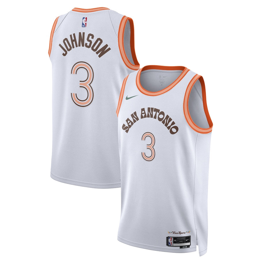 Keldon Johnson San Antonio Spurs  Unisex 2023/24 Swingman Shirt - White - City Edition