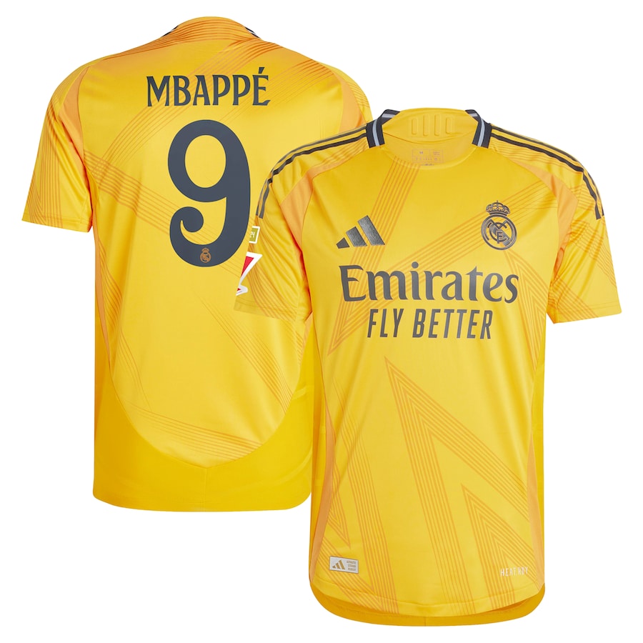 Kylian Mbappé Real Madrid 2024/25 Away Soccer Shirt - Orange