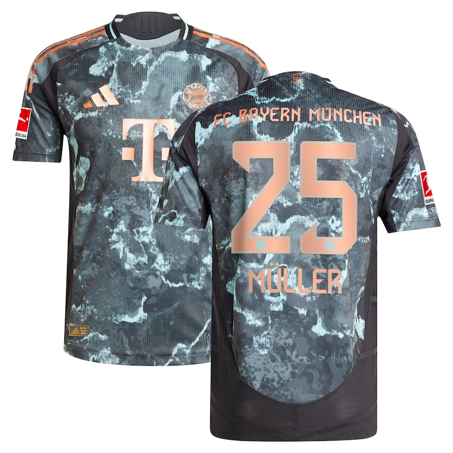 Thomas Müller Bayern Munich 2024/25 Away Player Soccer Shirt - Black