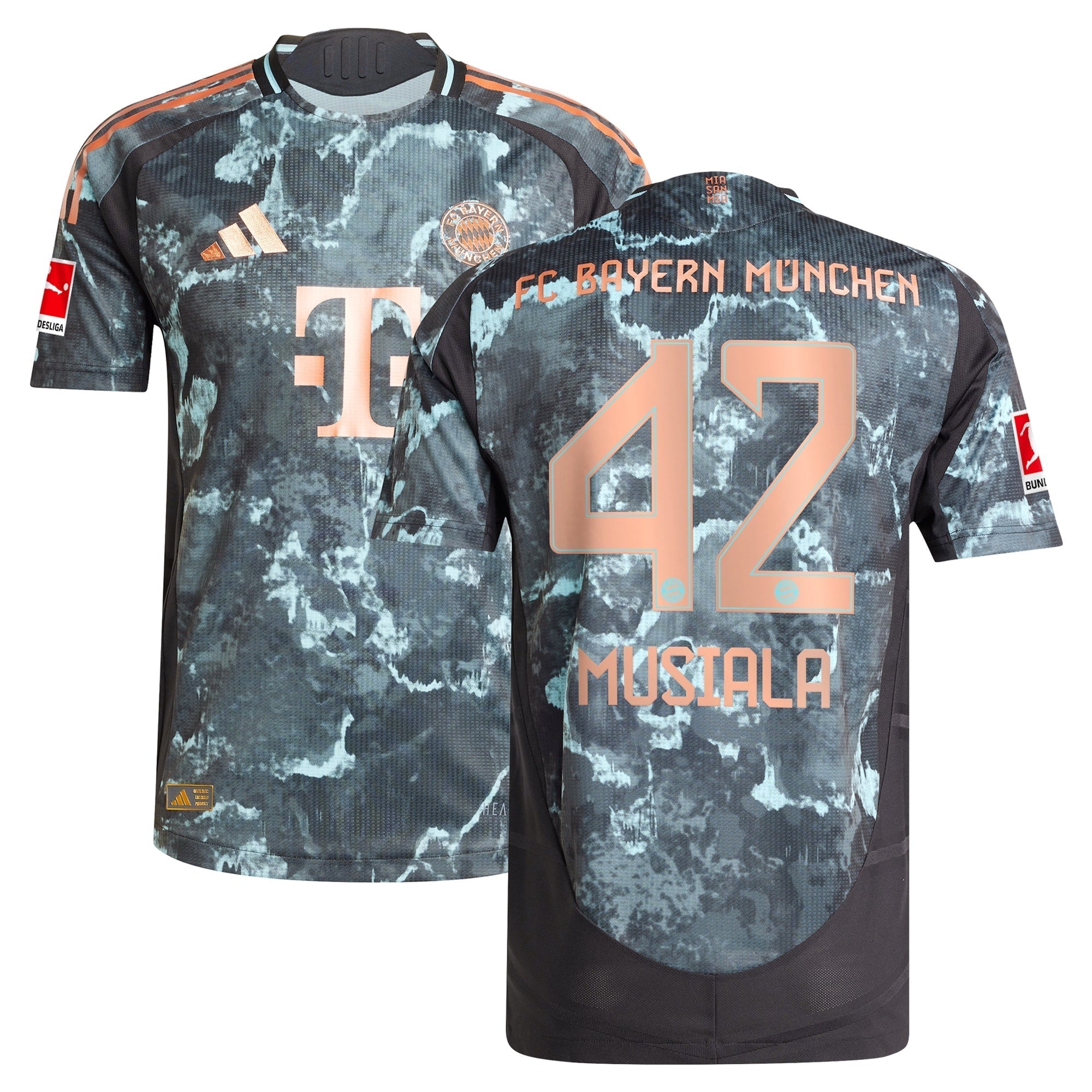 Jamal Musiala Bayern Munich 2024/25 Away Player Soccer Shirt - Black