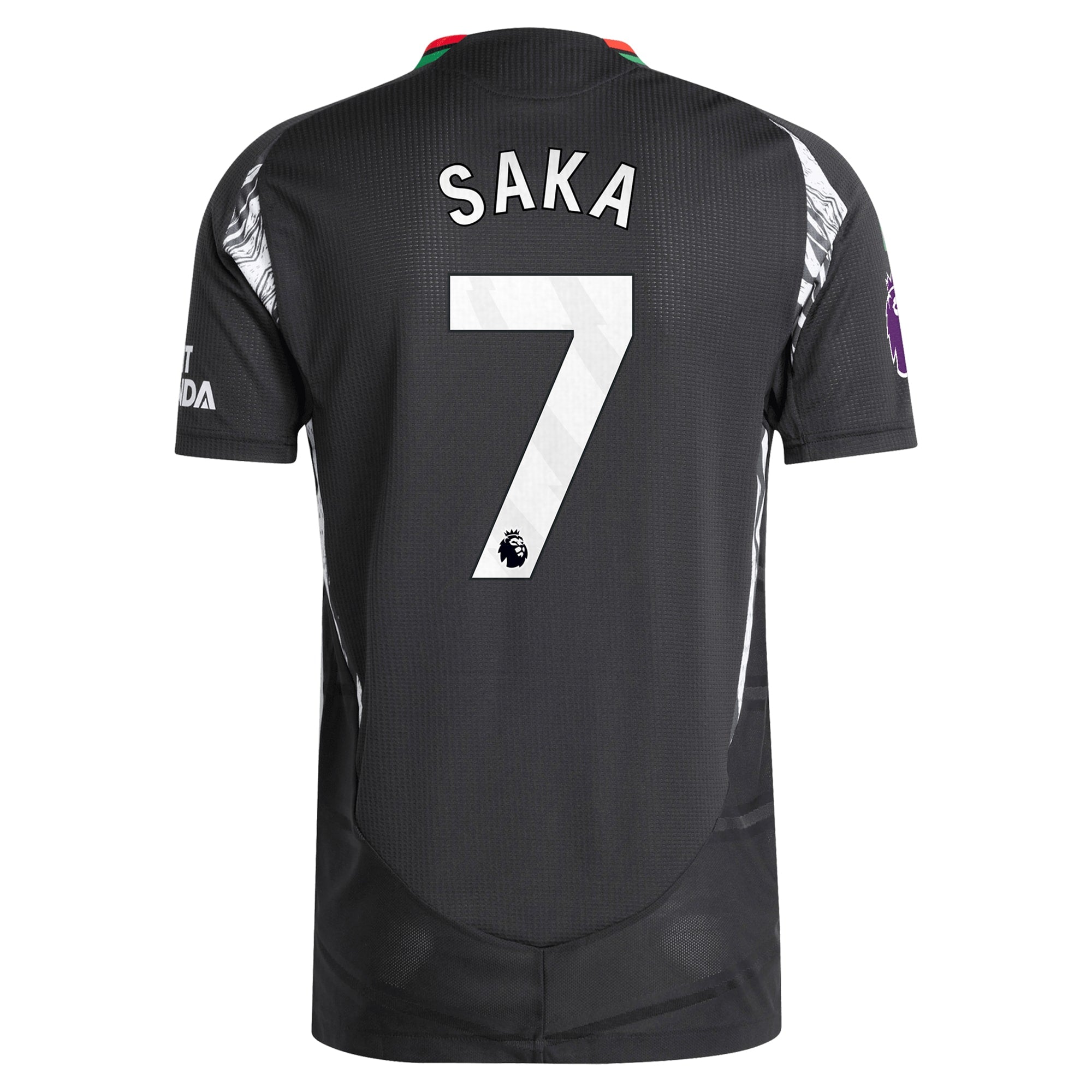 Bukayo Saka Arsenal 2024/25 Away Player Soccer Shirt - Black