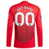 Manchester United  2024/2025 Home Customized Long Sleeve Soccer Shirt - Red