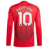 Marcus Rashford Manchester United 2024/2025 Home Long Sleeve Player Soccer Shirt - Red