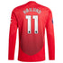 Rasmus Højlund Manchester United 2024/2025 Home Long Sleeve Player Soccer Shirt - Red