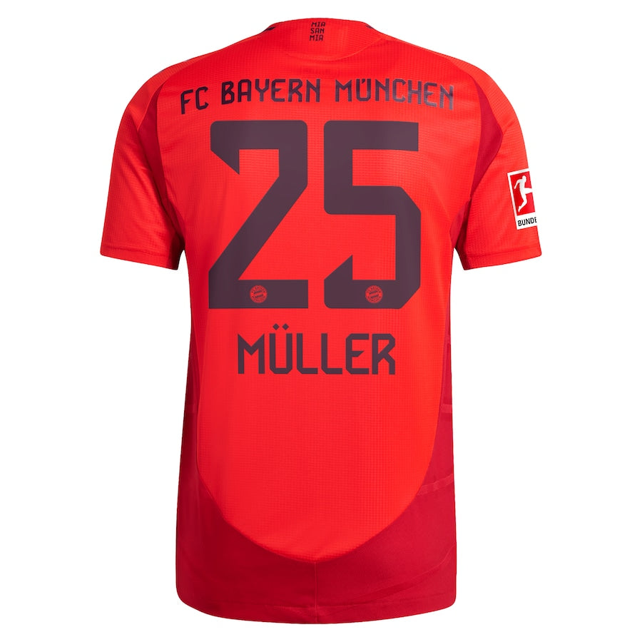 Thomas Müller Bayern Munich  2024/2025 Home Player Soccer Shirt - Red