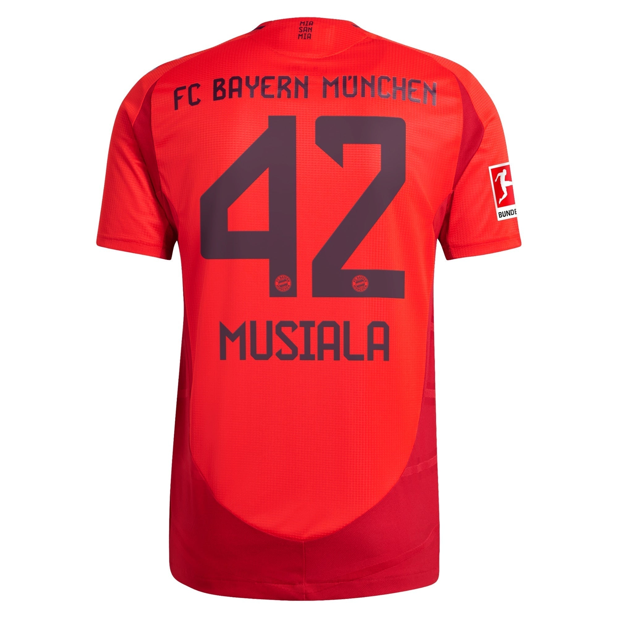 Jamal Musiala Bayern Munich  2024/2025 Home Player Soccer Shirt - Red