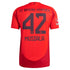 Jamal Musiala Bayern Munich  2024/2025 Home Player Soccer Shirt - Red