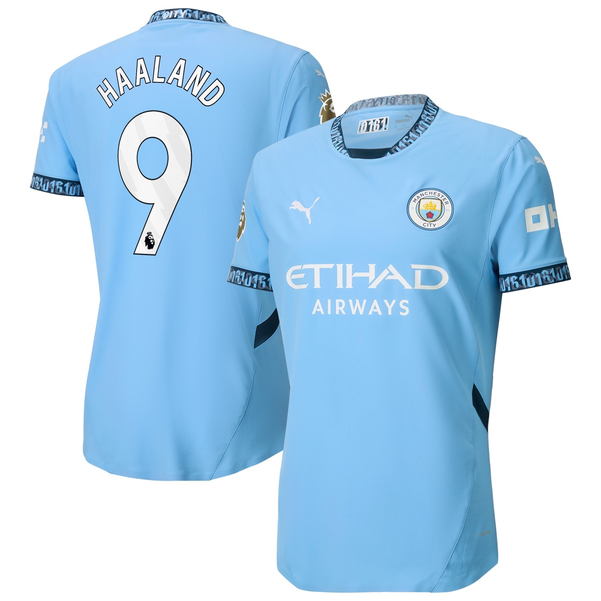 Erling Haaland Manchester City  2024/2025 Home Player Soccer Shirt - Light Blue