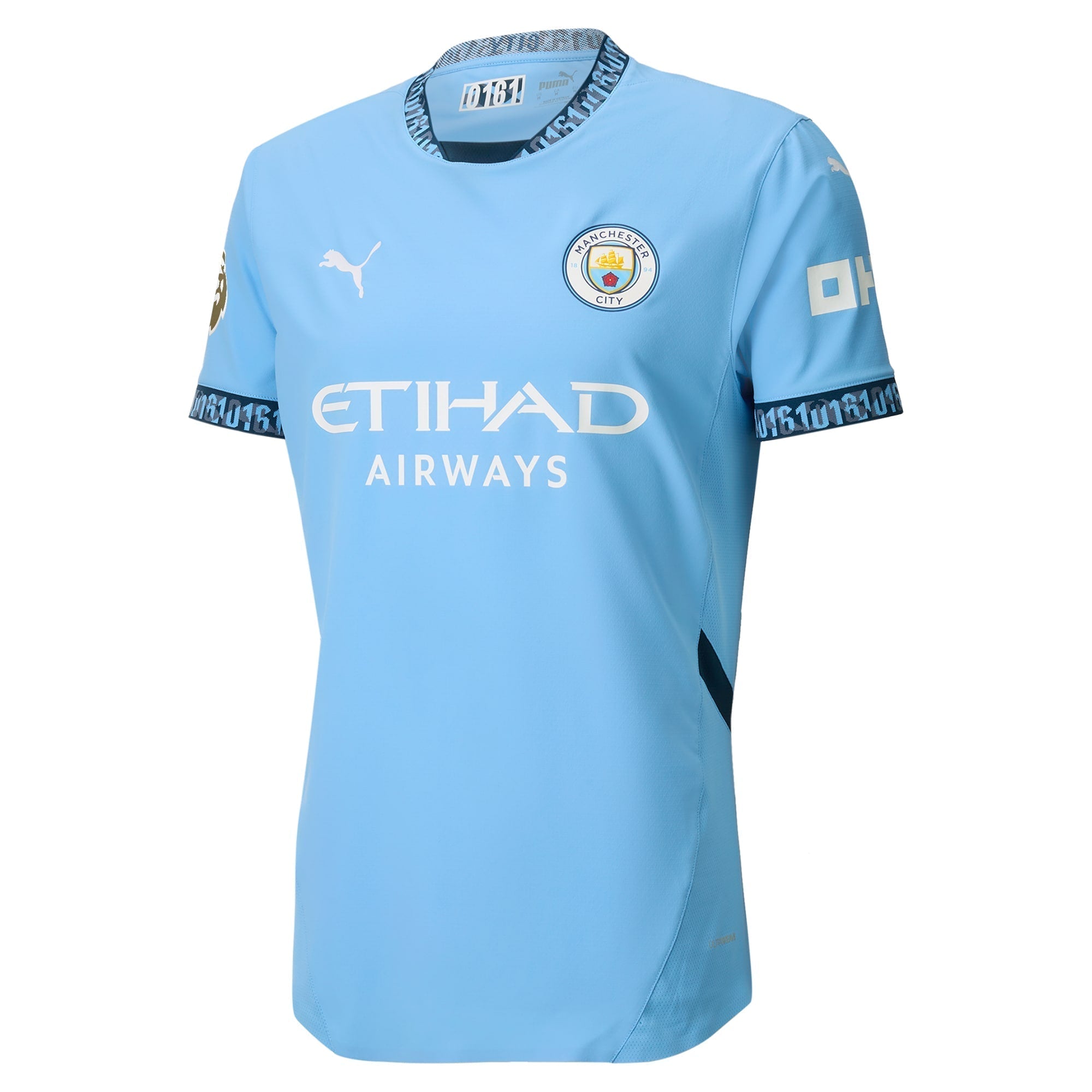 Kevin De Bruyne Manchester City  2024/2025 Home Player Soccer Shirt - Light Blue