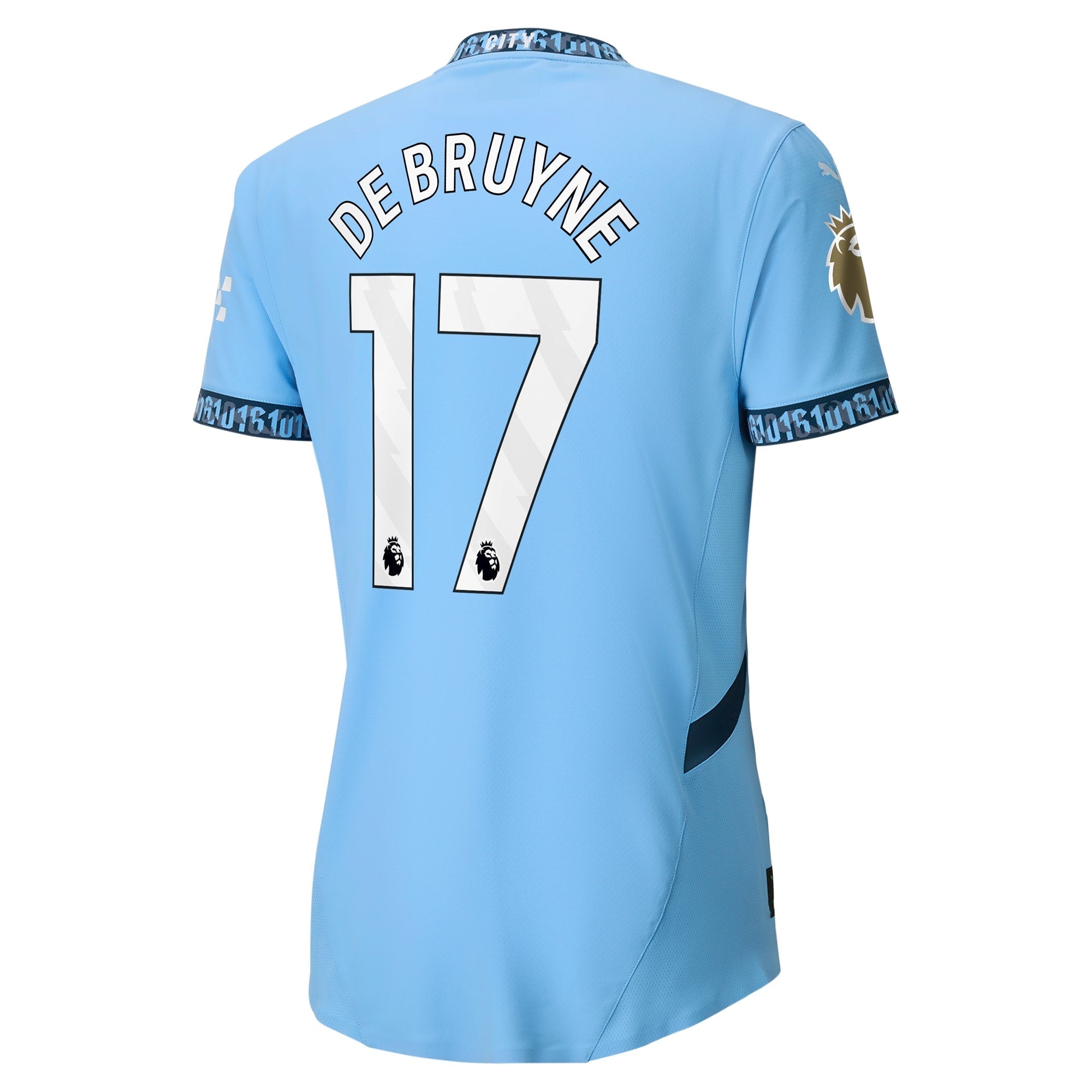 Kevin De Bruyne Manchester City  2024/2025 Home Player Soccer Shirt - Light Blue