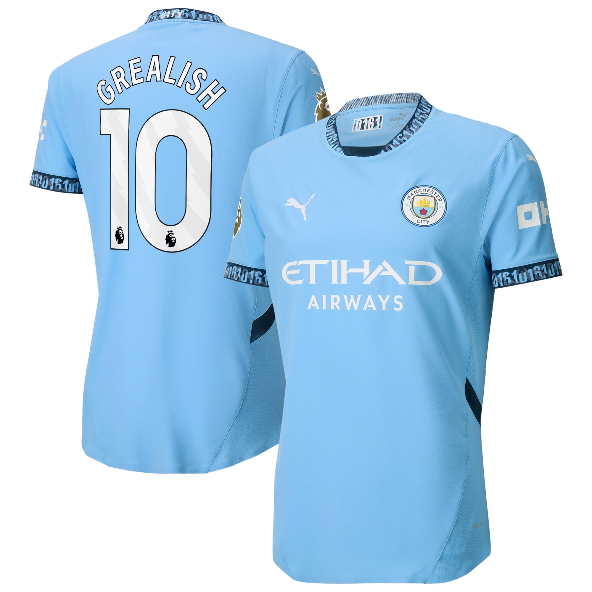 Jack Grealish Manchester City  2024/2025 Home Player Soccer Shirt - Light Blue