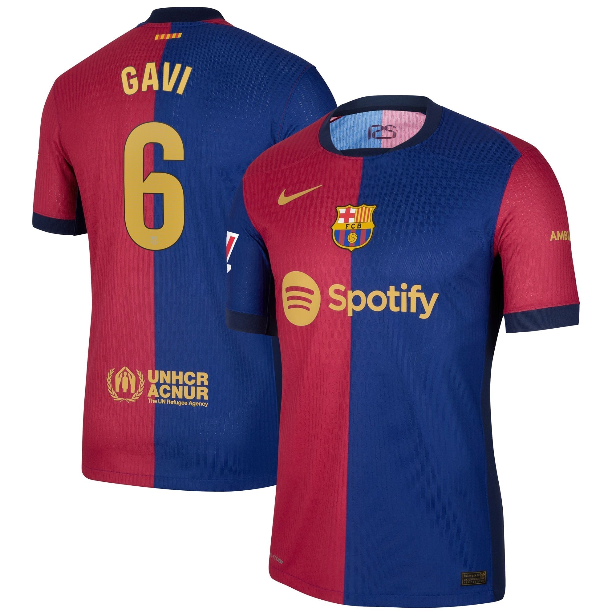 Gavi Barcelona 6 2024/25 Home Player Soccer Shirt - Royal