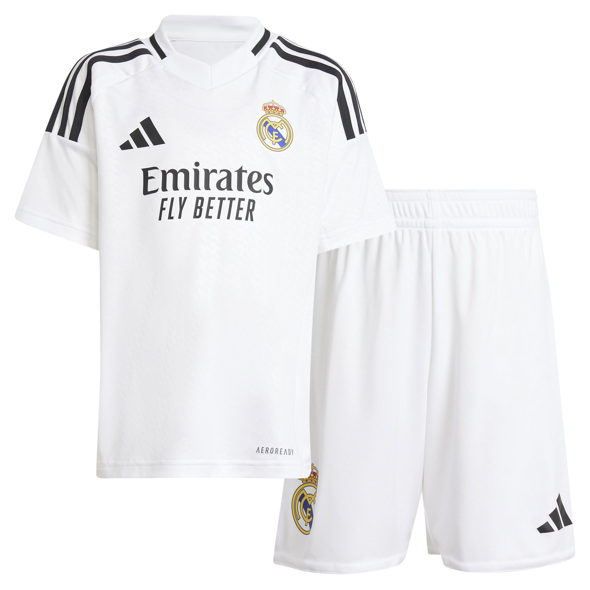 Real Madrid  Toddler 2024/2025 Home Mini Kit Customized Soccer Shirt - White