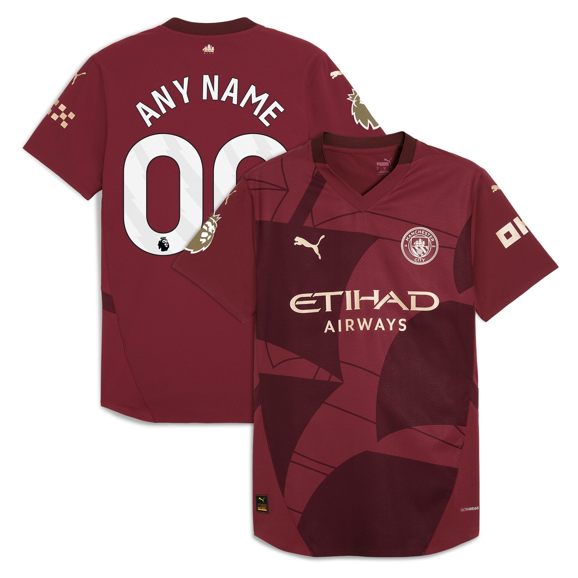 Manchester City 2024/25 Third Custom Soccer Shirt - Burgundy
