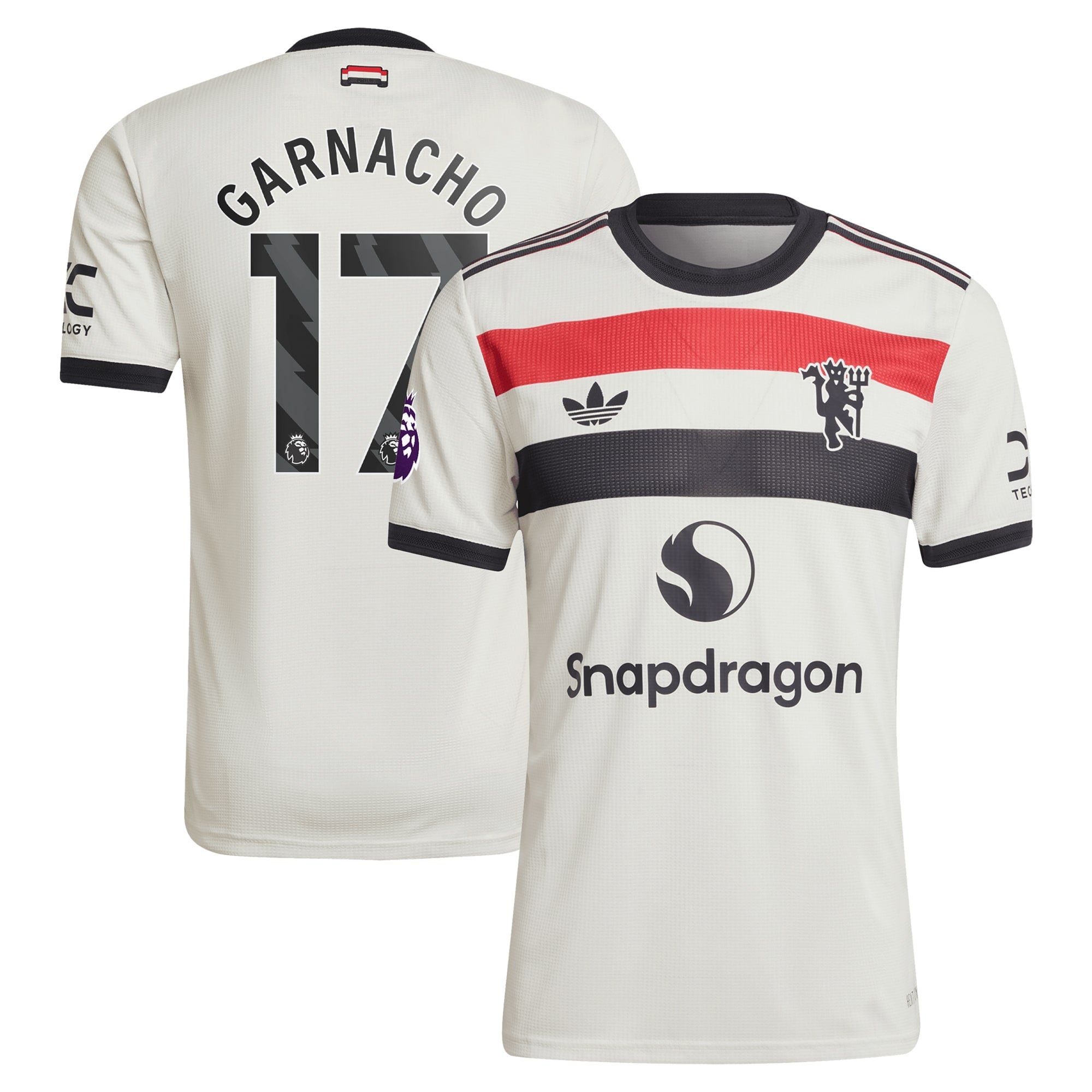 Alejandro Garnacho Manchester United 2024/25 Third Soccer Shirt - Cream