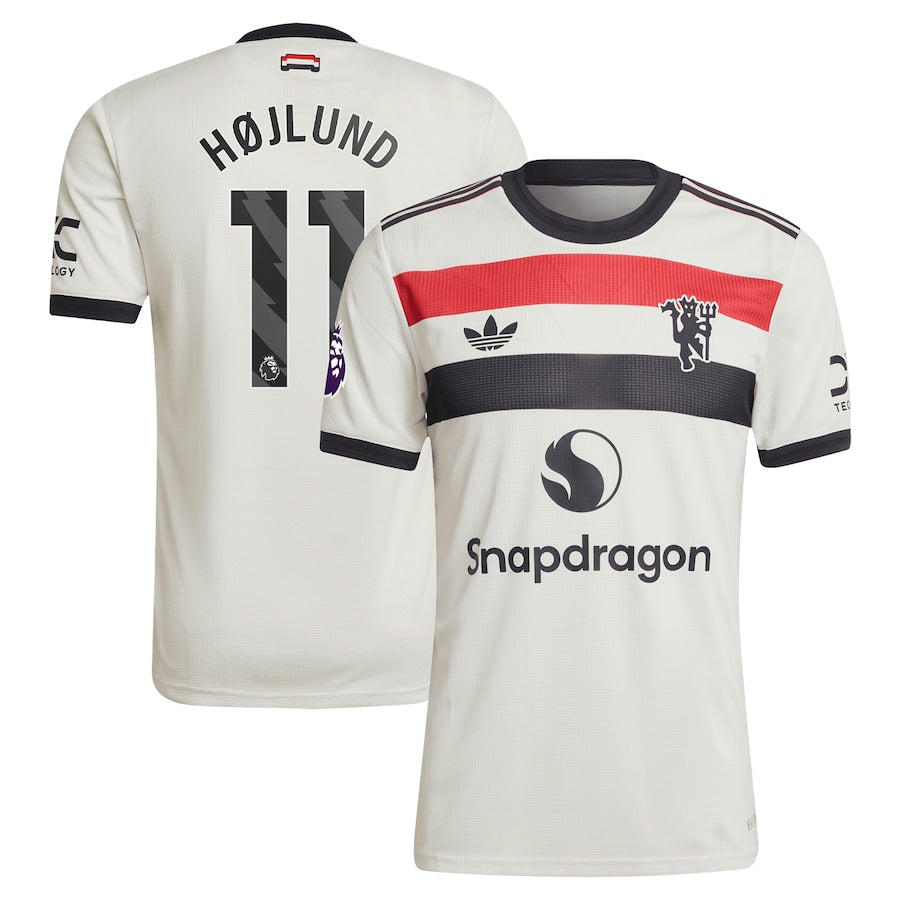 Rasmus Højlund Manchester United 2024/25 Third Soccer Shirt - Cream