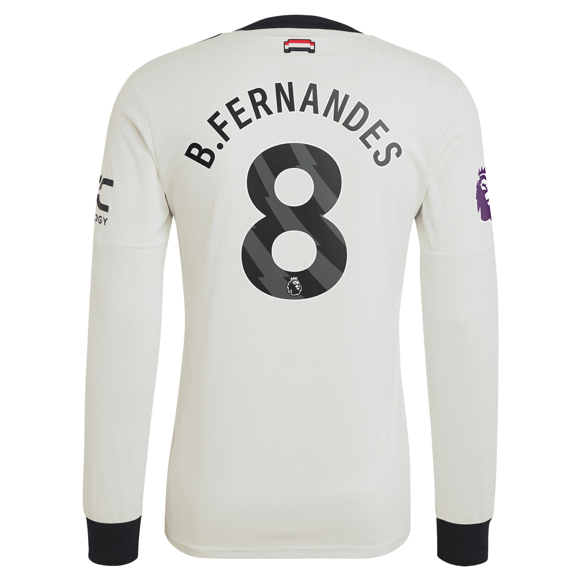 Bruno Fernandes Manchester United 2024/25 Third Long Sleeve Soccer Shirt - Cream
