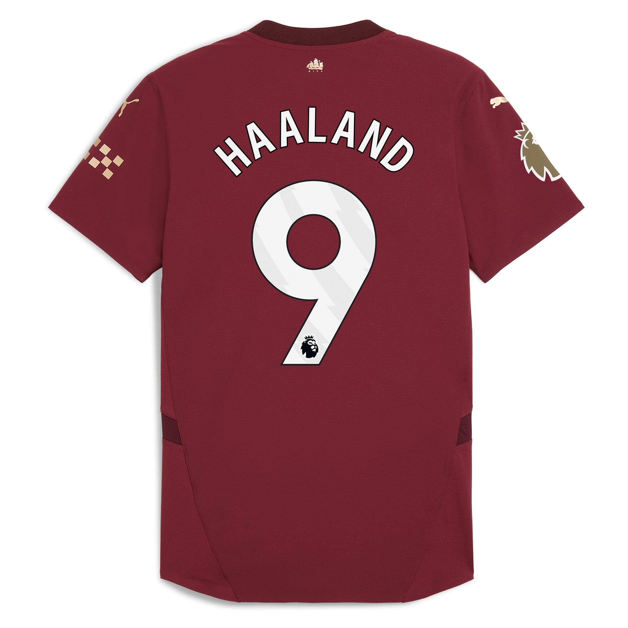 Erling Haaland Manchester City 2024/25 Third Player Soccer Shirt - Burgundy