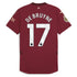 Kevin De Bruyne Manchester City 2024/25 Third Player Soccer Shirt - Burgundy