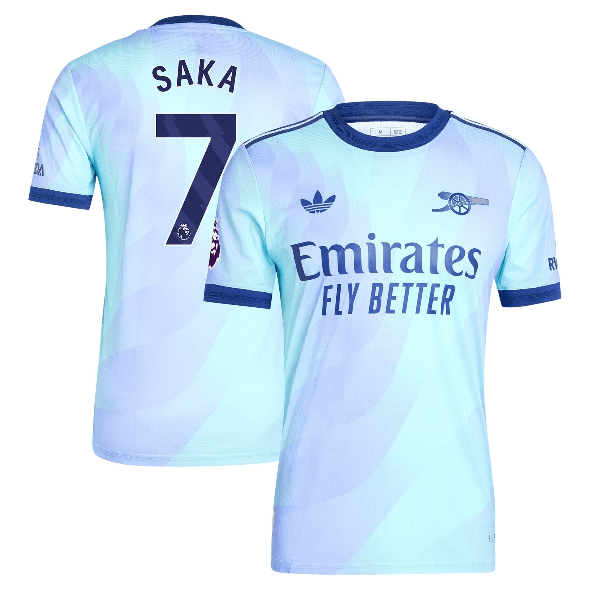 Bukayo Saka Arsenal 2024/25 Third Player Soccer Shirt - Aqua